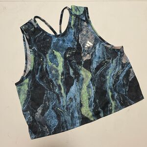 Adidas Marble Print Cropped Tank